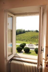 Bedroom with vineyard views